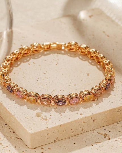 Multicolor Rainbow Crystal Halo Bracelet | 40B5268