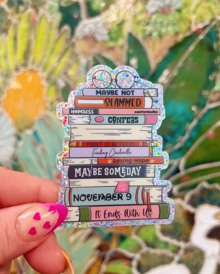 Colleen Hoover Book Stack Sticker – It Ends With Us