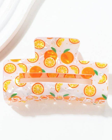 LARGE PVC FRUIT STRAWBERRY LEMON HAIR CLAW CLIPS | 40H944