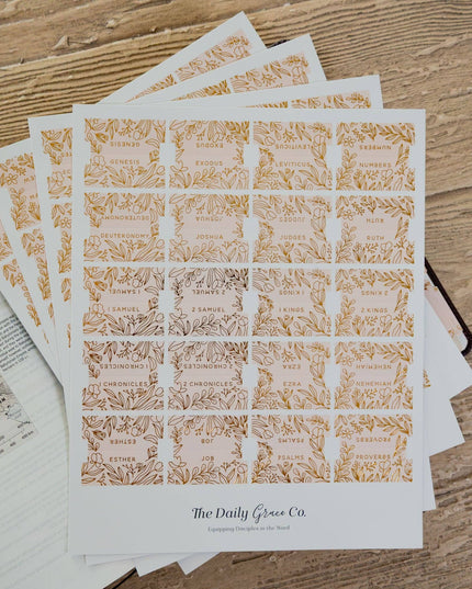 Gold Foil Bible Tabs - Carnation