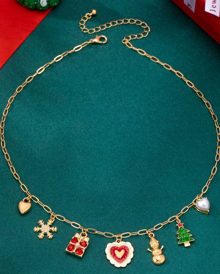 CHARM NECKLACE-Christmas Heart Tree Snowflake | 80N93298