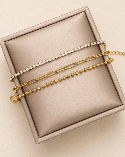 STAINLESS STEEL TARNISH FREE RHINESTONE BRACELET | 40B5270