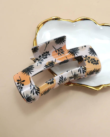 Large Fall Leaf Pattern Hair Claw Clips | 40H995