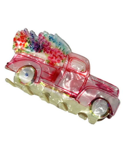 FLOWER BOUQUET & VINTAGE FLOWER TRUCK HAIR CLAW | 40H1150