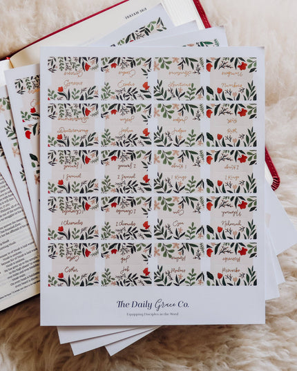 Rust Floral Bible Tabs