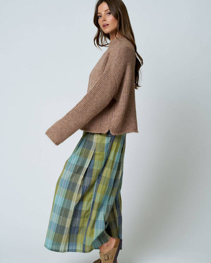 MOCK NECK LONG SLEEVE OVERSIZED KNIT SWEATER