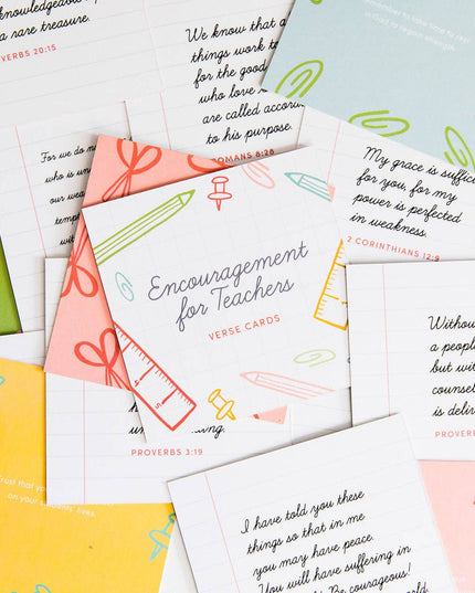 Encouragement for Teachers Verse Cards