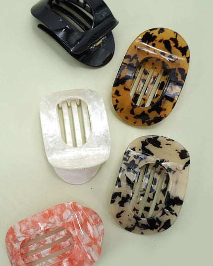 Jumbo Lay Flat Oval Hair Claw Clips Secure Styling | 40H993