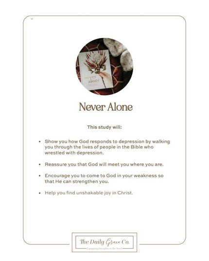 Never Alone | Depression Study
