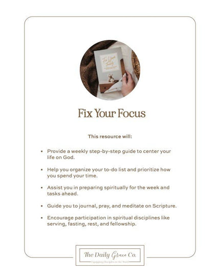 Fix Your Focus | A 52-Week Guide to Help You Put God First