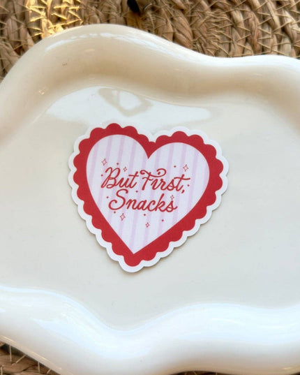 But First Snacks Sticker