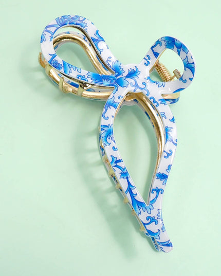 JUMBO CELLULOSE CASTING BOW HAIR CLAW CLIPS | 40H759