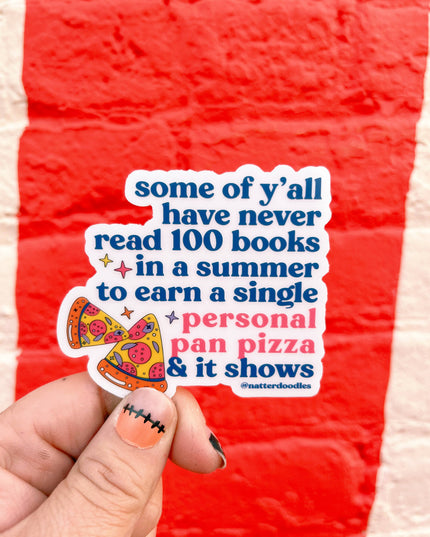 Personal Pan Pizza Viral Sticker – Bookworm Nostalgia, 90s