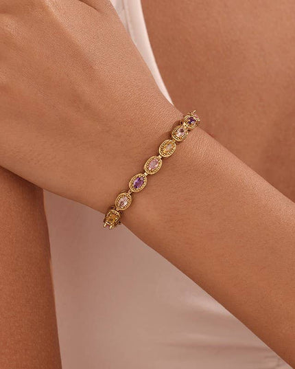 Multicolor Rainbow Crystal Halo Bracelet | 40B5268