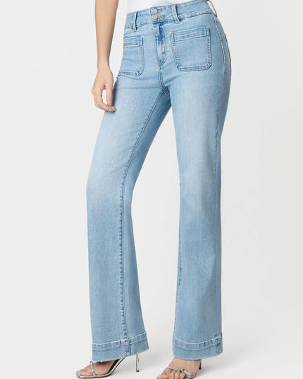 90'S VINTAGE SUPER HIGH RISE FLARE JEANS F5655