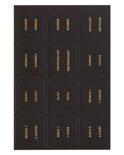 Bible Indexing Tabs Black w/Gold Foil