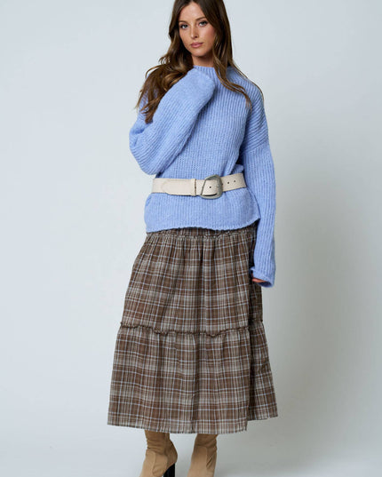 MOCK NECK LONG SLEEVE OVERSIZED KNIT SWEATER
