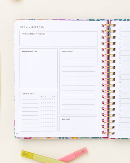 Fresh Start Weekly Goal Planner | Bold Blooms