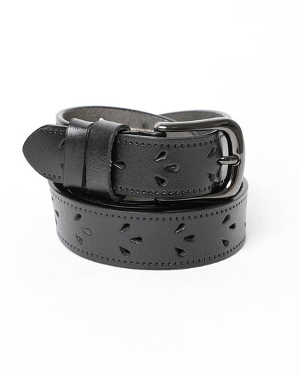 Leather Belt with Petal Design 🌟 – Available in 5 Colors