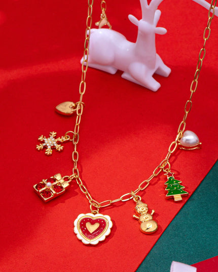 CHARM NECKLACE-Christmas Heart Tree Snowflake | 80N93298
