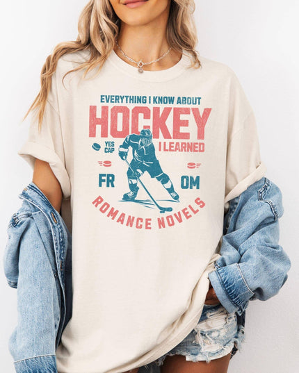 Romance Novel Hockey Wisdom Tee