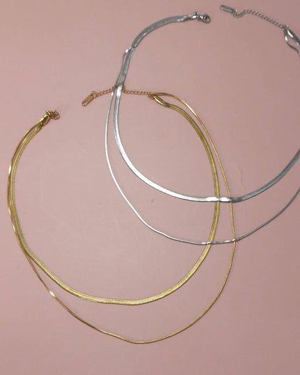 STAINLESS STEEL TARNISH FREE  MULTI LAYER NECKLACE | 40NK315
