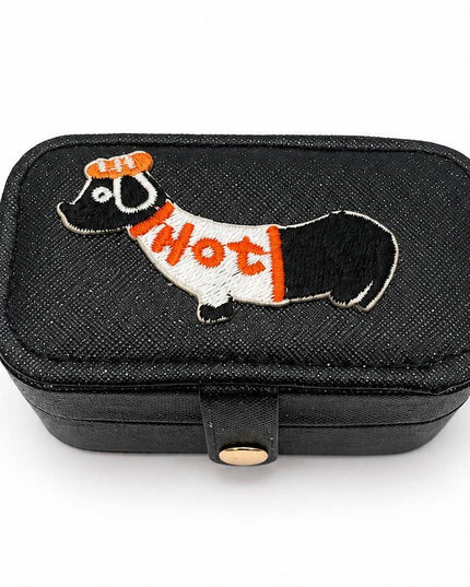 Doggy Dachshund Travel Jewelry Organizer Box Case | 40P653