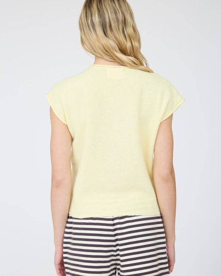 RAW EDGE SLEEVELESS LIGHTWEIGHT CARDIGAN