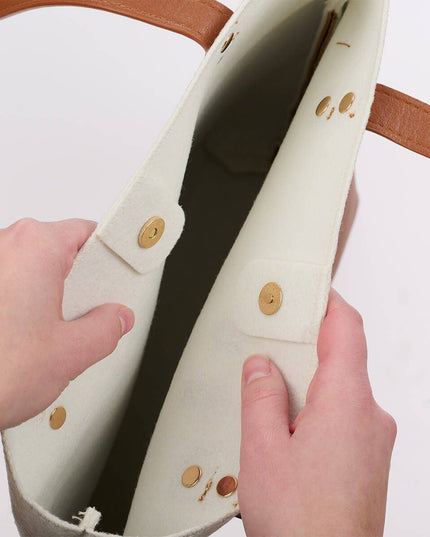 Bible Tote Cream/Toffee Strength & Dignity Prov. 31:25