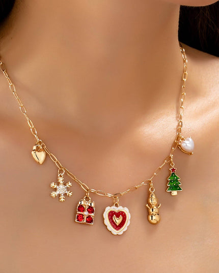 CHARM NECKLACE-Christmas Heart Tree Snowflake | 80N93298