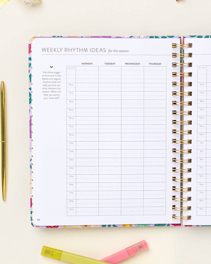 Fresh Start Weekly Goal Planner | Bold Blooms