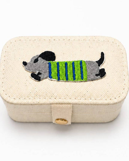 Doggy Dachshund Travel Jewelry Organizer Box Case | 40P653