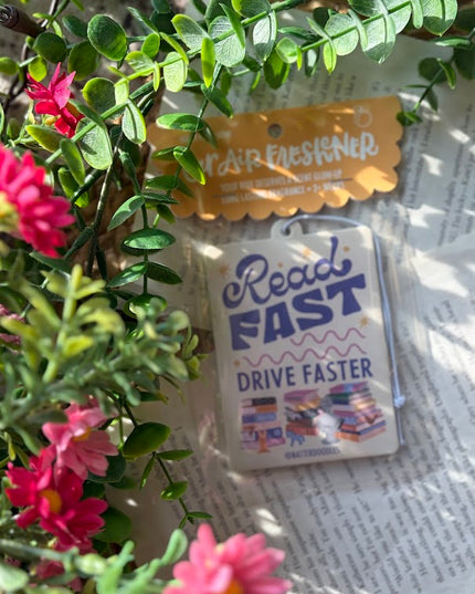 Read Fast Drive Faster – Honey Peach Book Car Air Freshener