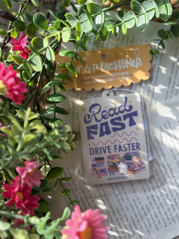 Read Fast Drive Faster – Honey Peach Book Car Air Freshener