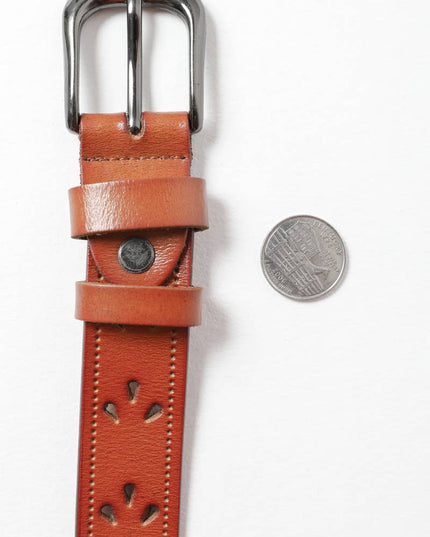 Leather Belt with Petal Design 🌟 – Available in 5 Colors