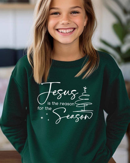 Jesus Reason Season Kids Graphic Sweatshirt