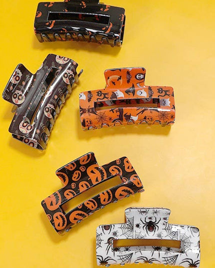 HALLOWEEN PUMPKIN GHOST HAIR CLAW CLIPS | 40H845
