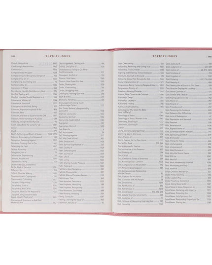 NLT, The Spiritual Growth Bible Faux Leather, Pink