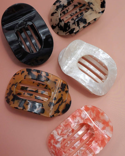 Jumbo Lay Flat Oval Hair Claw Clips Secure Styling | 40H993