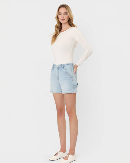 HIGH RISE LIGHT WASH CARPENTER SHORTS LV2295