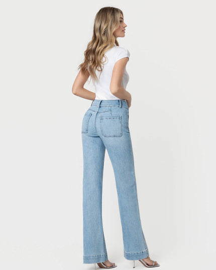 90'S VINTAGE SUPER HIGH RISE FLARE JEANS F5655