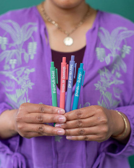 Bookish Babe Reading Jotter Colored Gel Pen Gift Set of 4