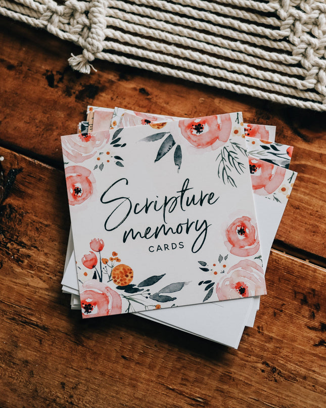 Floral Scripture Memory Cards