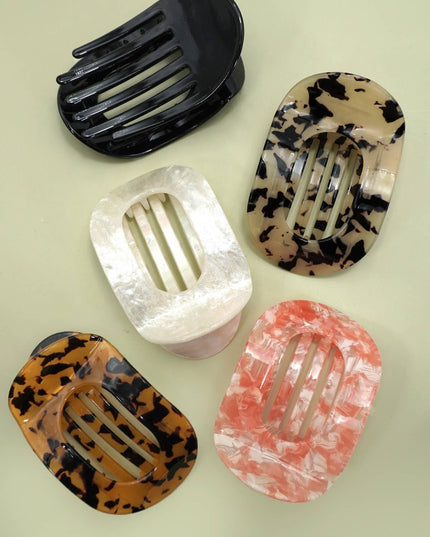 Jumbo Lay Flat Oval Hair Claw Clips Secure Styling | 40H993