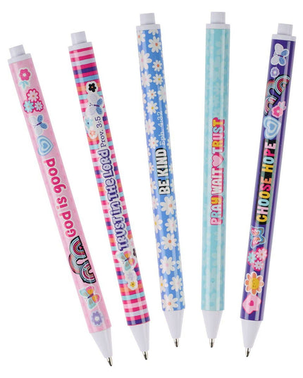 Pen Set 5 pc Girls Sticker Art