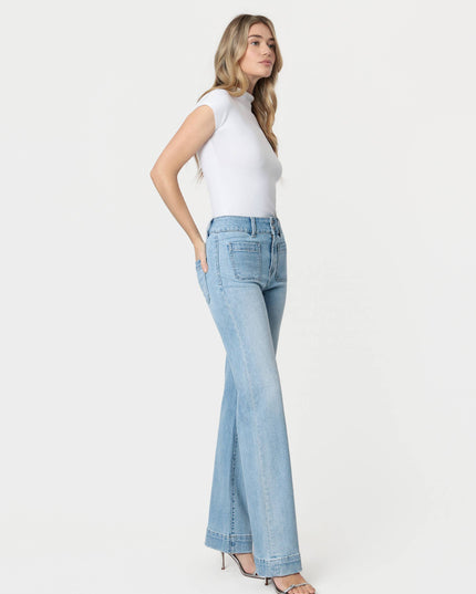 90'S VINTAGE SUPER HIGH RISE FLARE JEANS F5655