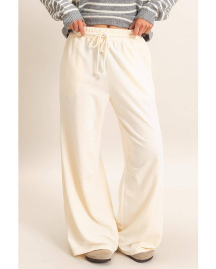 Mineral Washed Wide Leg Pants