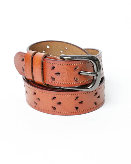 Leather Belt with Petal Design 🌟 – Available in 5 Colors