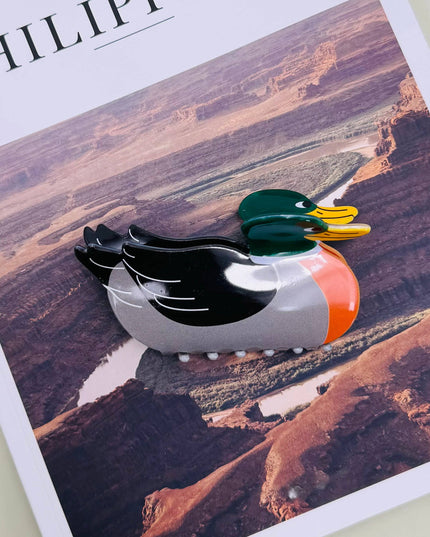 JUMBO MALLARD DUCK HAIR CLAW CLIPS | 40H1028