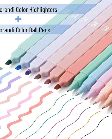 Mr. Pen 12-Pack Aesthetic No Bleed Highlighters & Pens